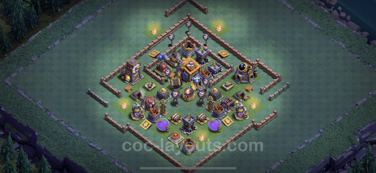 Top Rated BH7 Builder Hall Base – Top Rated Defense Design CoC 2026