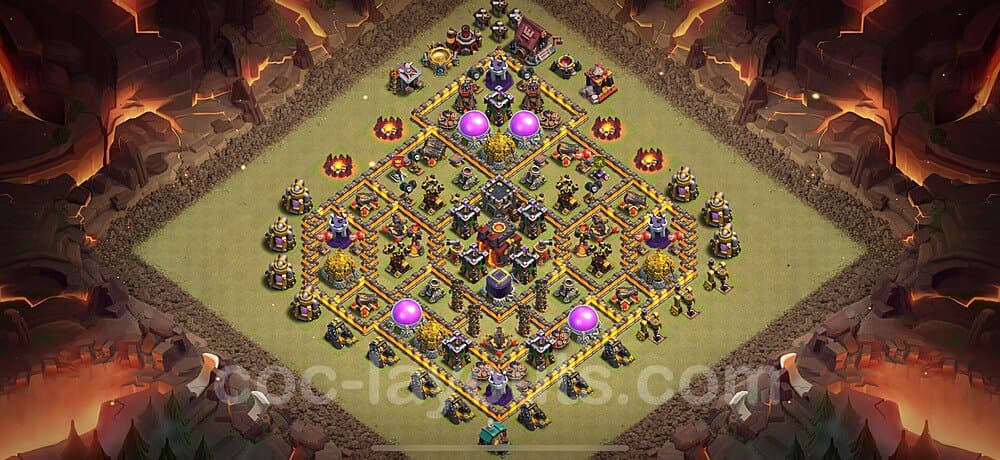 Meta TH10 War Base – Anti Everything Updated CoC 2026