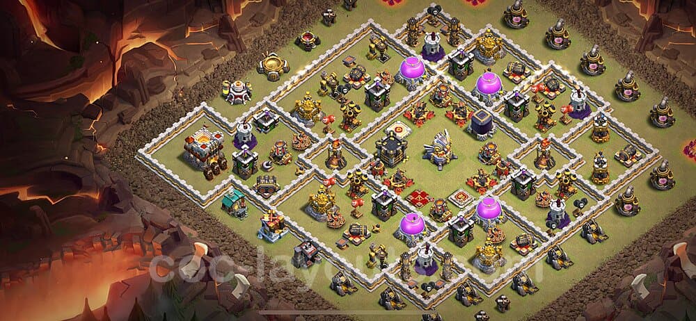 TH11 Defensive War Layout β Anti 3-Star with Link 2026