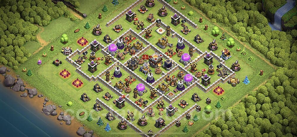 TH11 Hybrid Base with Link – Hybrid Defense Layout CoC 2026