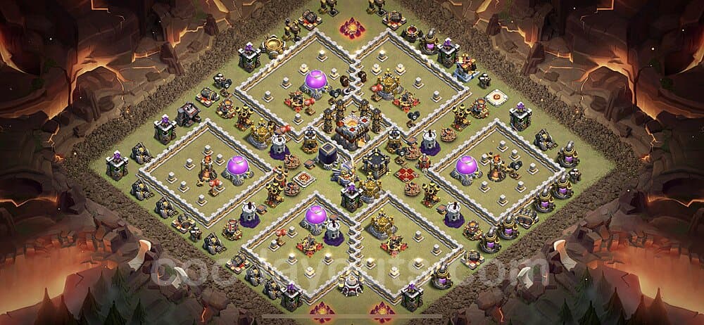 TH11 Hybrid Defense Base Design – Top Hybrid Layout CoC 2026