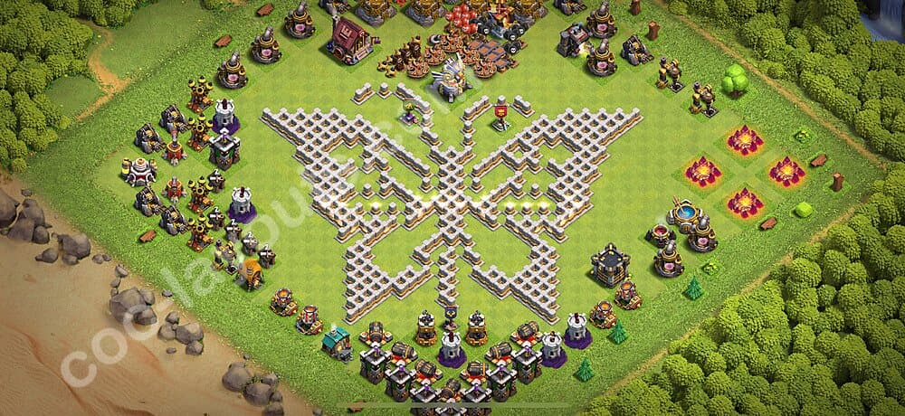 TH11 Solid Defense Base – Competitive War Layout 2025