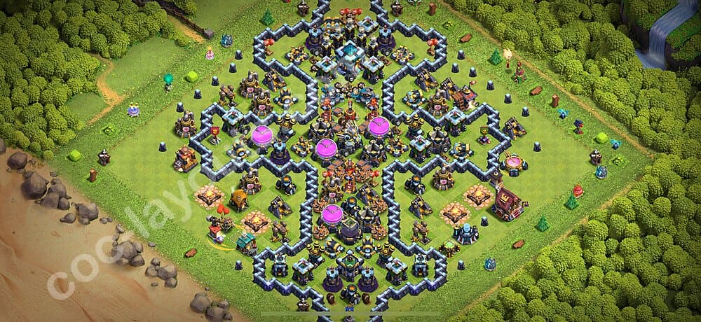 Best TH13 War Base – Solid Defense Plan 2025