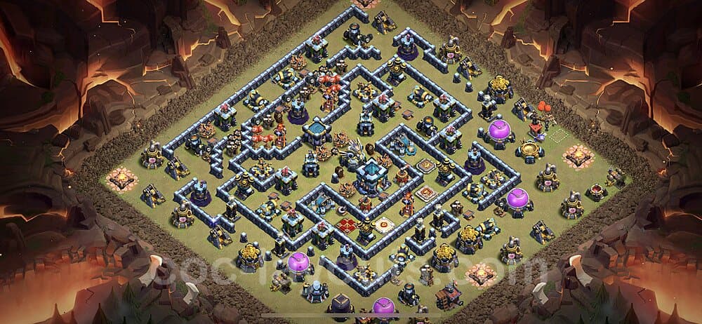 Dominate with This TH13 War Base – Anti 3-Star 2025