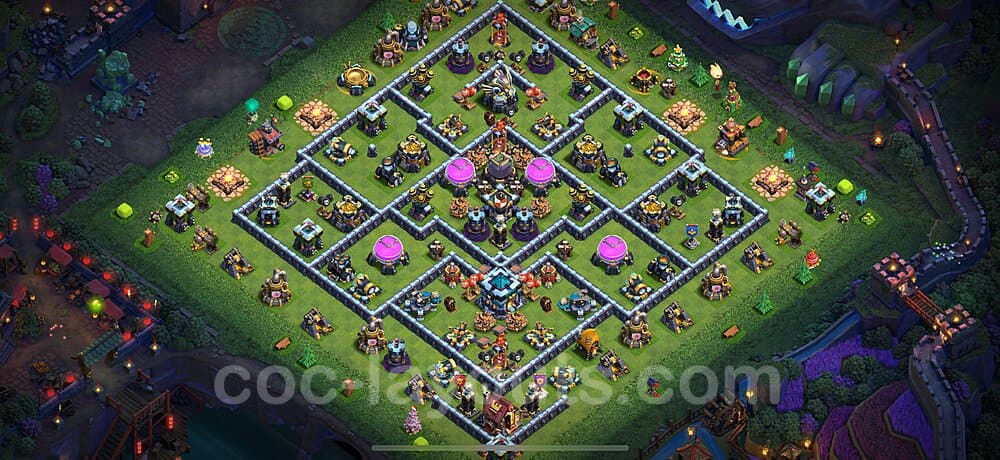 Pro TH13 Hybrid Design – Hybrid Defense Base Link CoC 2026