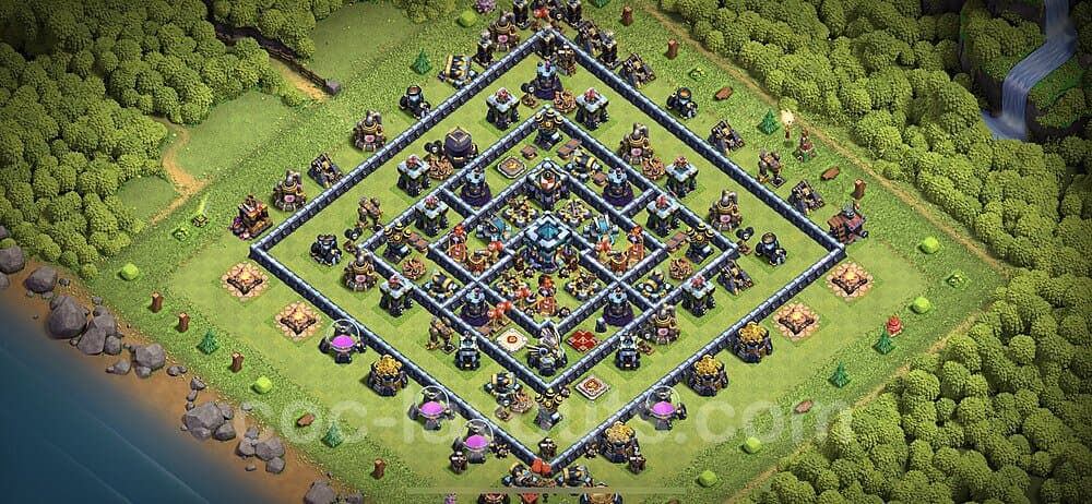 TH13 Anti Air Base – Competitive War Layout CoC 2026