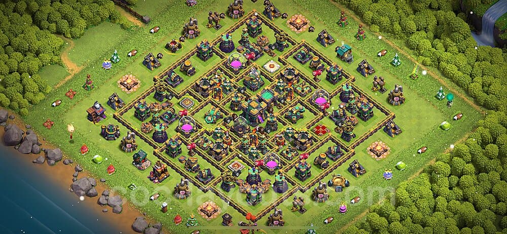Optimized TH14 Base β Legend League Hybrid Plan CoC 2026
