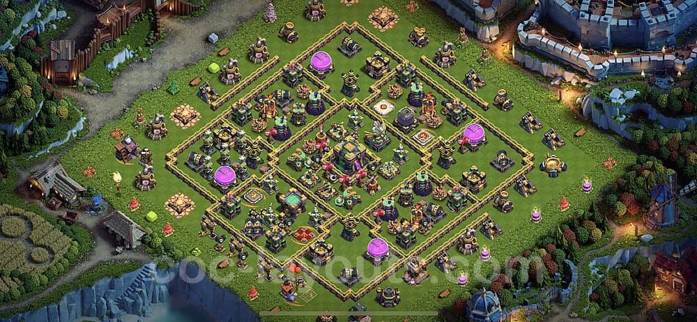 War Base Layout TH14 β Anti 2-Star Defensive Strategy 2026