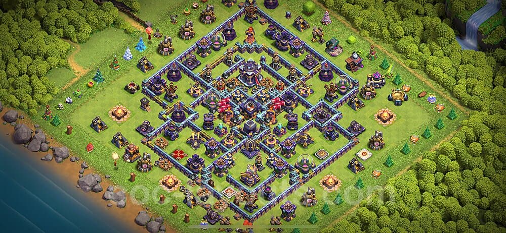 TH15 Hybrid Setup β Anti 3-Star Defensive Layout 2025