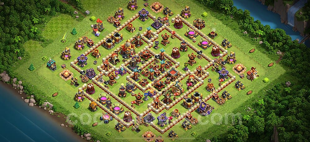 Hybrid Base Layout TH16 β Anti 3-Star Defensive Strategy 2025