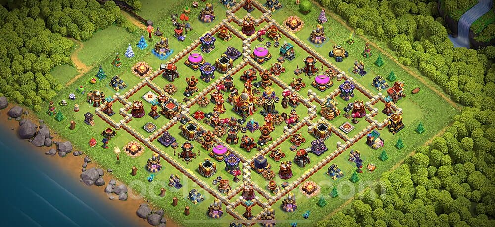 Resource Protection TH16 Base Layout | Best Hybrid Design CoC 2026