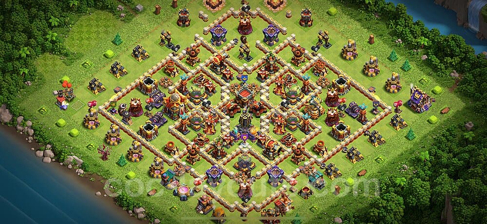 TH16 Trophy Pushing Base – Competitive Trophy Layout Season 2026