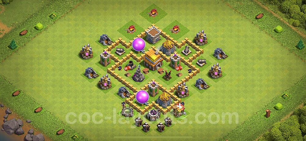 Anti 3-Star Hybrid Base for TH5 – Instant Copy Link CoC 2026