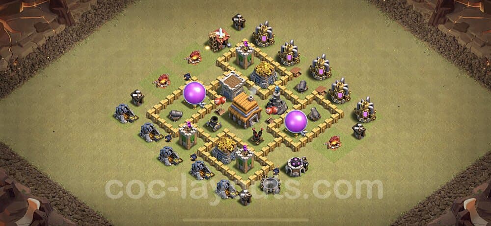 Ranked TH5 Hybrid Base β Hybrid Defense with Link CoC 2026