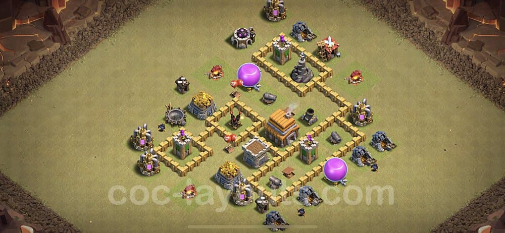 Ranked TH5 War Base – Anti Everything with Link 2025