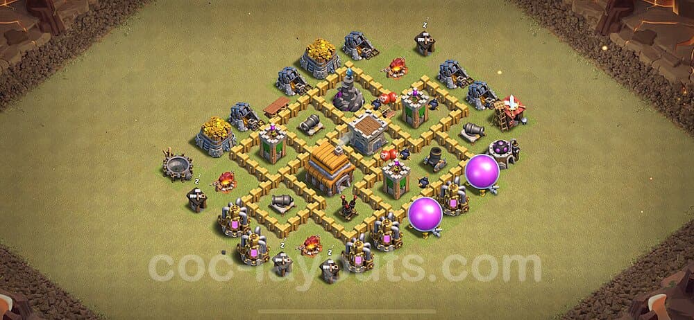 War Base Layout TH5 – Anti 3-Star Defensive Strategy 2026