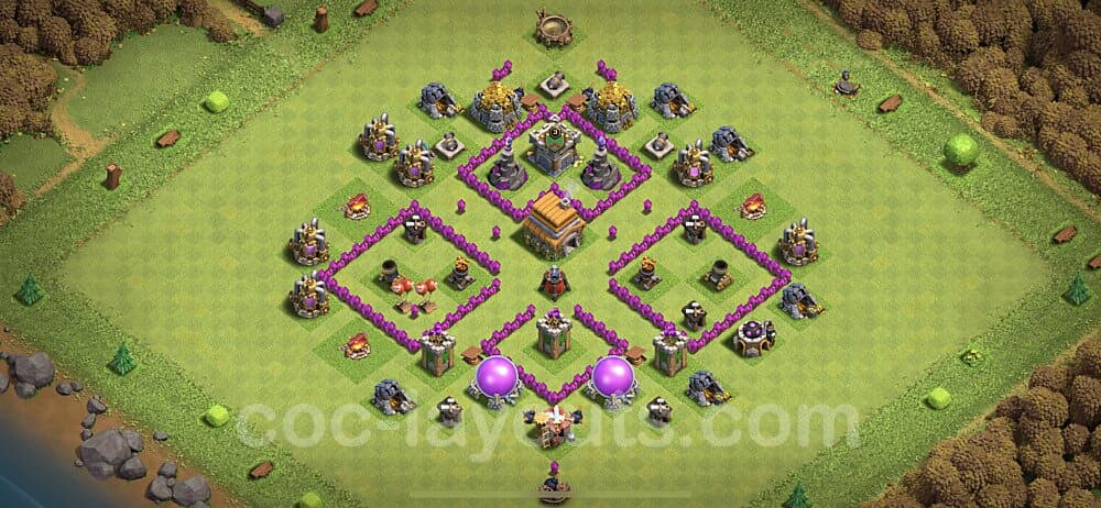 Anti Everything Layout for TH6 – Proven War Base Updated 2026