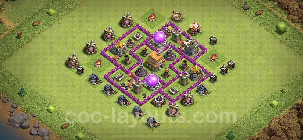 Meta TH6 Hybrid Base – Hybrid Defense Updated Season 2026