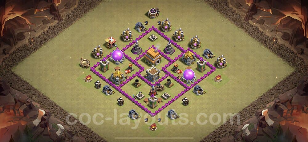 TH6 Hybrid Base with Copy Link – Anti Air Strategy CoC 2026