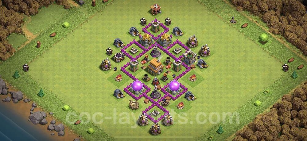 TH6 Hybrid Setup – Hybrid Defense Defensive Layout Season 2026