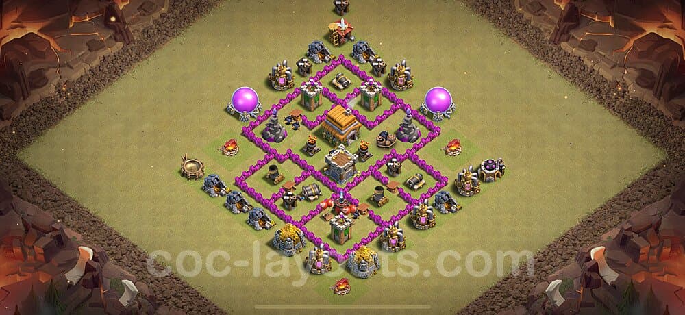 TH6 War Layout – Anti 2-Star Strategy & Base Link Updated 2026
