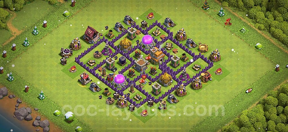 Hybrid Base Layout TH7 – Anti Air Defensive Strategy Season 2026