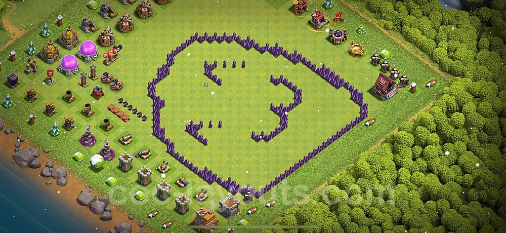 Ranked TH7 War Base – Solid Defense with Link CoC 2026