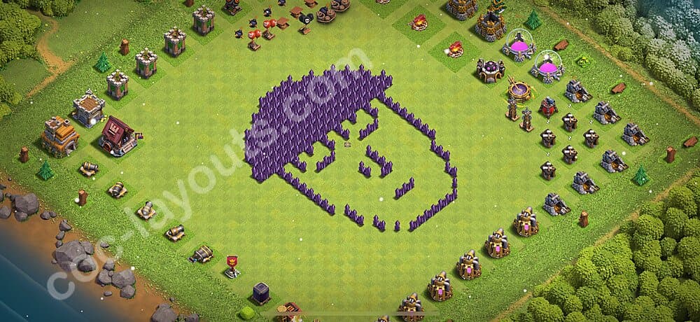 TH7 Defensive War Layout β Solid Defense with Link CoC 2026