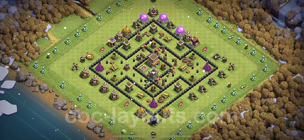 High Win-Rate TH8 War Base – Anti Air Layout 2026