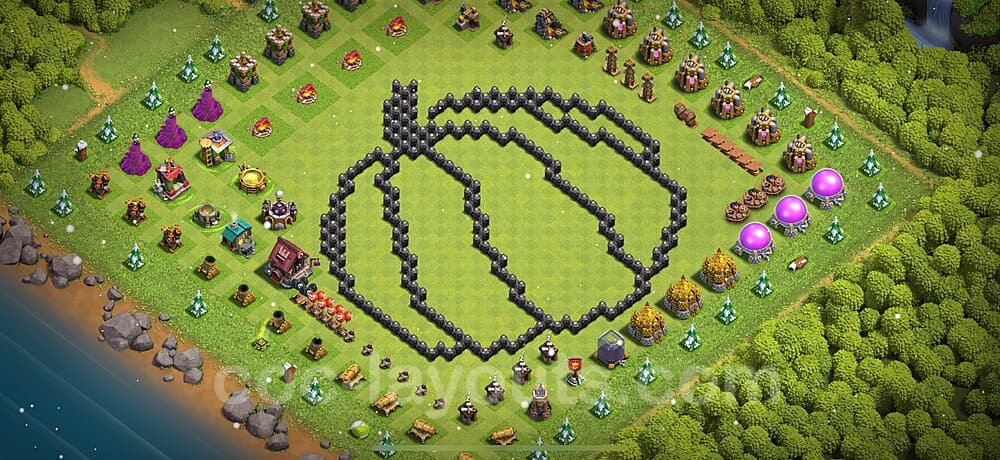 Solid Defense War Base for TH8 – Instant Copy Link CoC 2026
