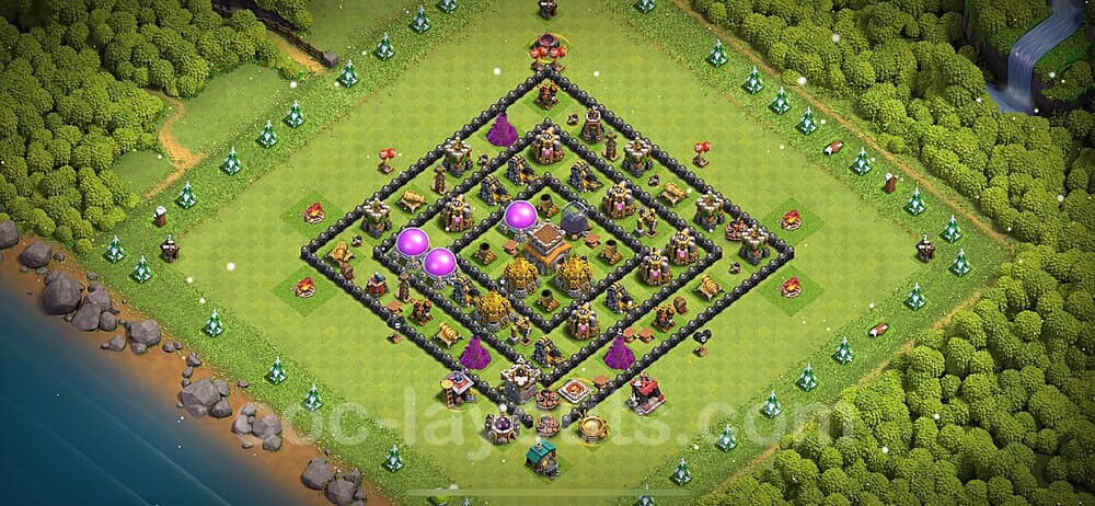 TH8 Anti 3-Star Base β Award-Winning Farming Layout Updated 2026