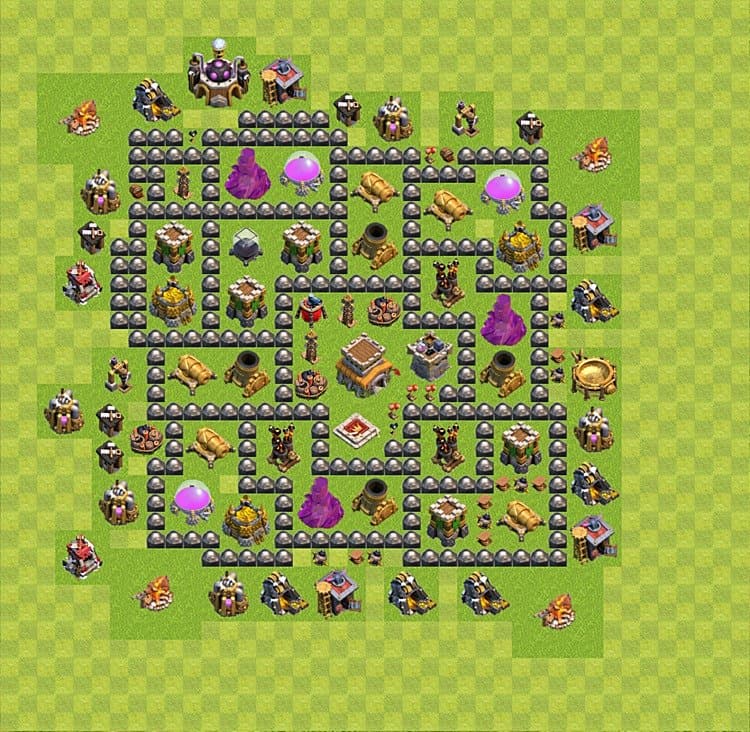 TH8 Trophy Base with Link β Trophy Pushing Layout CoC 2026
