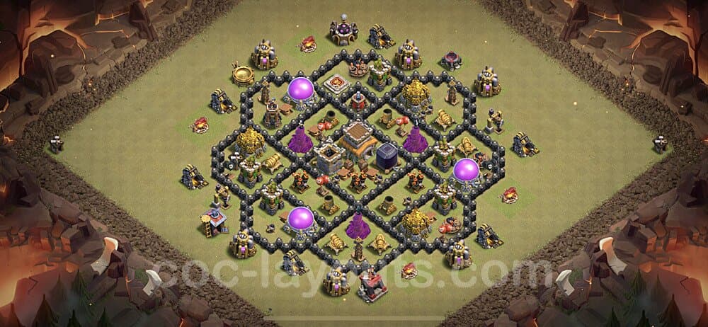 TH8 War Base Plan – Anti Air with Base Link Updated 2026