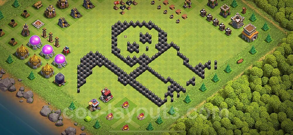 TH8 War Base Plan – Solid Defense with Base Link 2026