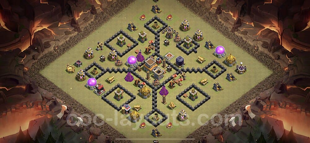 TH8 War Base with Link β Anti Air Layout 2025