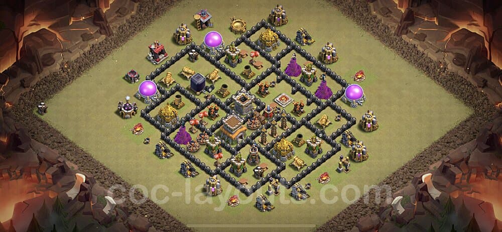 TH8 War Setup – Anti Everything Defensive Layout 2025