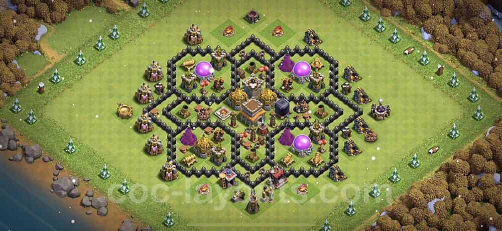 Top Rated TH8 Base β Anti Everything War Design CoC 2026