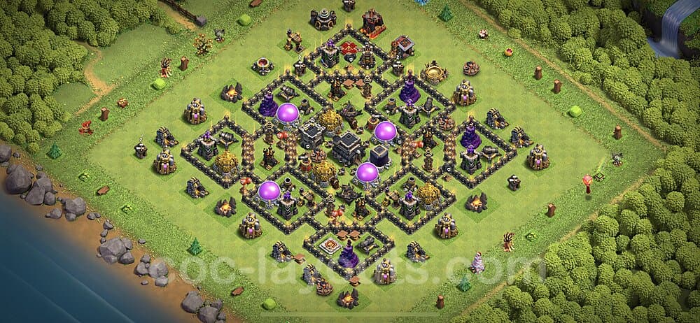 Clash of Clans TH9 Hybrid Base – Anti Air Design CoC 2026