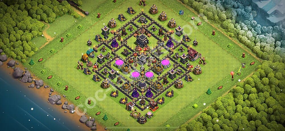 Optimized TH9 Base – Resource Protection Hybrid Plan 2026