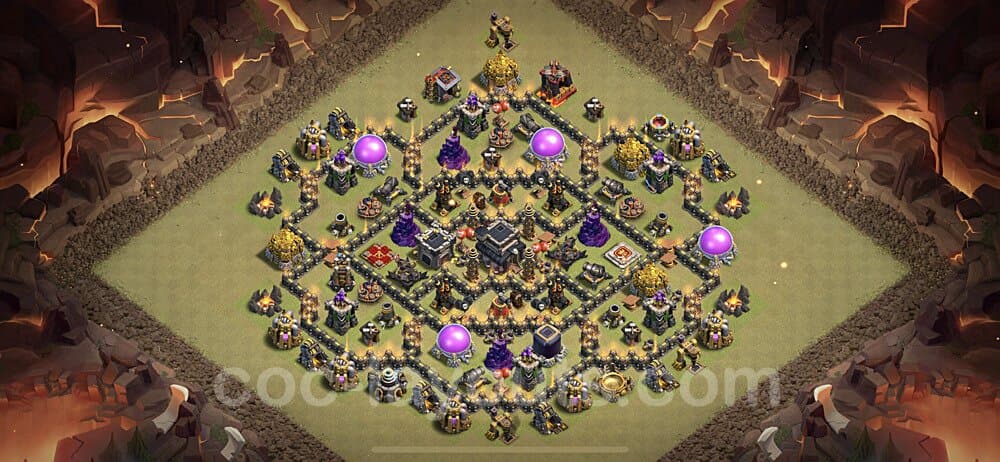 Tested TH9 War Base – Anti 3-Star Plan & Copy Link 2025