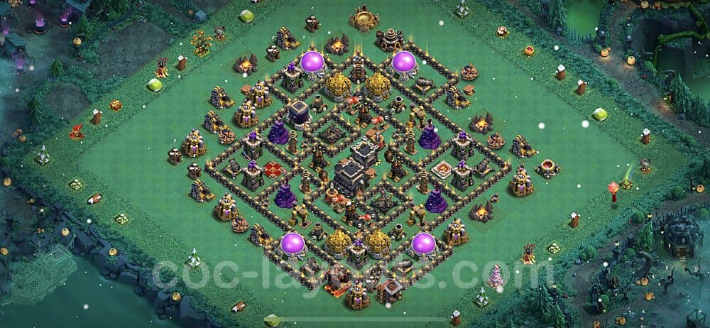 TH9 Hybrid Setup – Hybrid Defense Defensive Layout CoC 2026